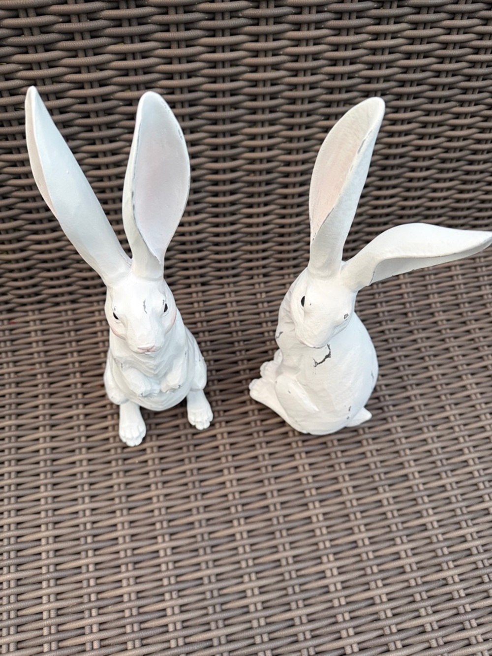 White Decorative Rabbit Figurines - Set of 2 - NWT - Picture 5 of 16